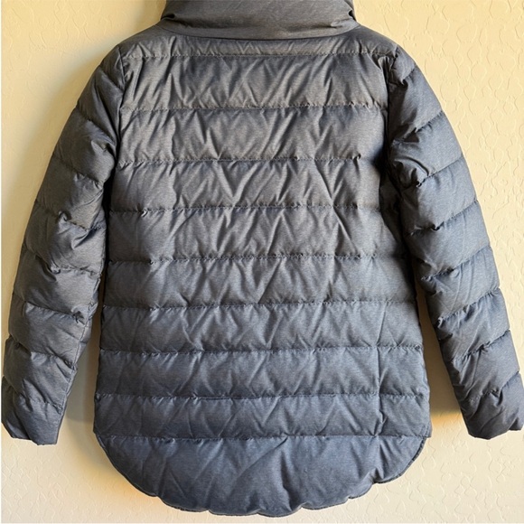 Eileen Fisher XS Gray Down Puffer Jacket High Collar Minimalist - Picture 4 of 10